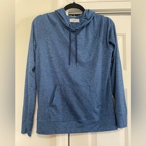 Outdoor Voices Heather Blue Lightweight Cloudknit Hoodie Super Soft Size Small